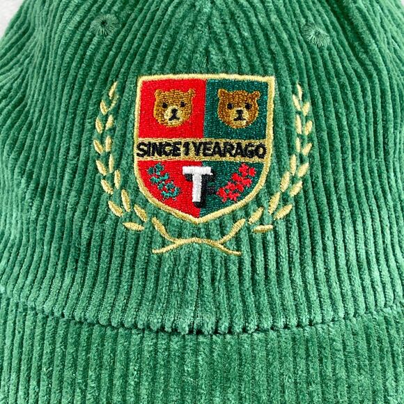Teddy Fresh Two Teds Hat Corduroy Strapback Adjustable One Size Green - Picture 2 of 9